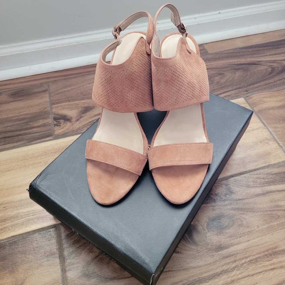 Halston Suede wedges